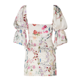 Camille White Floral Mini Dress