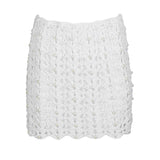 White Florence Gold  crochet Skirt