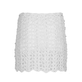 White Florence Gold  crochet Skirt