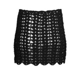 Black Florence Gold  crochet Skirt