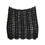 Black Florence Gold  crochet Skirt