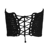 Black Paris Crochet Halter top