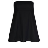 Black Milan Linen strapless Top