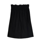 Black Milan Linen strapless Top