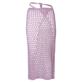 Alessia Lilac Long Crochet Skirt