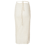 Alessia Off-White Long Crochet Skirt