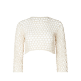 Jane Off-White Crochet Crop Top