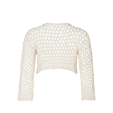 Jane Off-White Crochet Crop Top