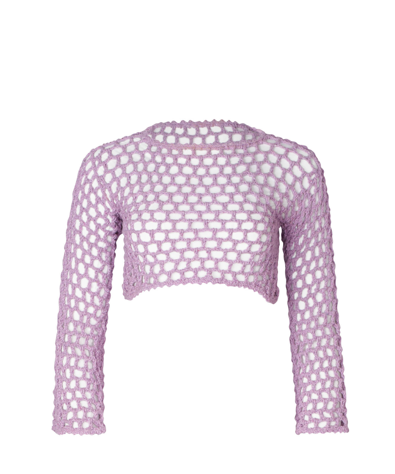 Jane Lilac Crochet Crop Top