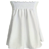 White Milan Linen strapless Top