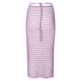 Alessia Lilac Long Crochet Skirt