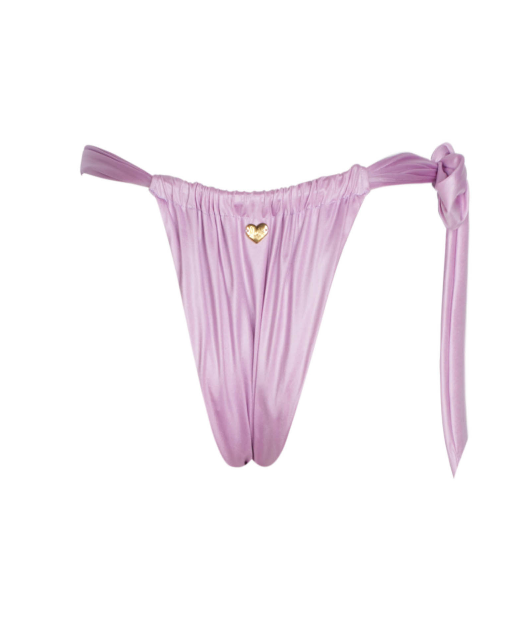 Heather One Side Tie Lilac Bottom