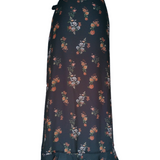 Midnight Rose Flora Asymmetrical Cover Up Skirt