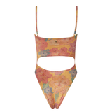 Melina Orange Dore Cut Out One Piece - SOAH