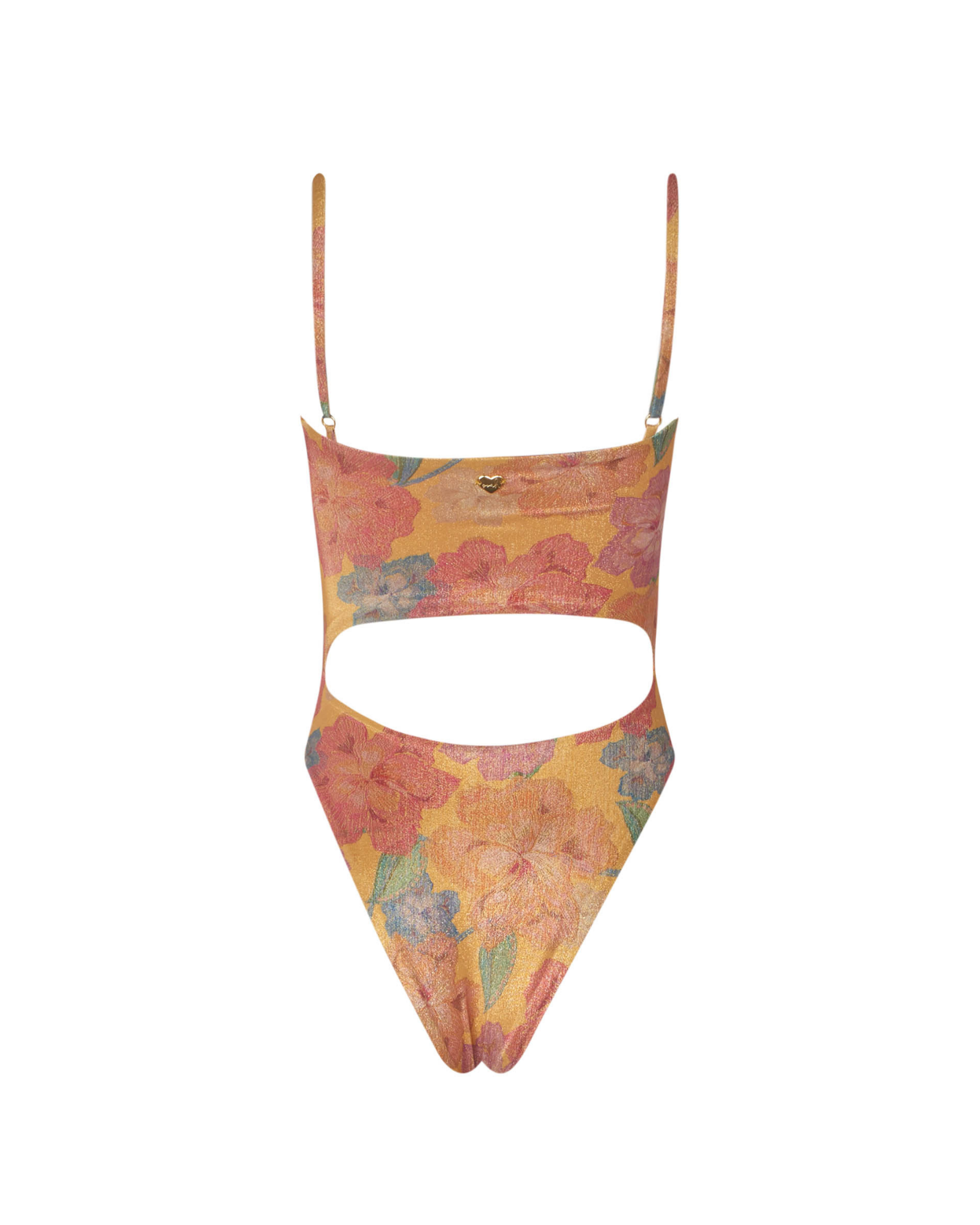 Melina Orange Dore Cut Out One Piece - SOAH