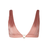 Love Metallic Rose Triangle Bikini Top