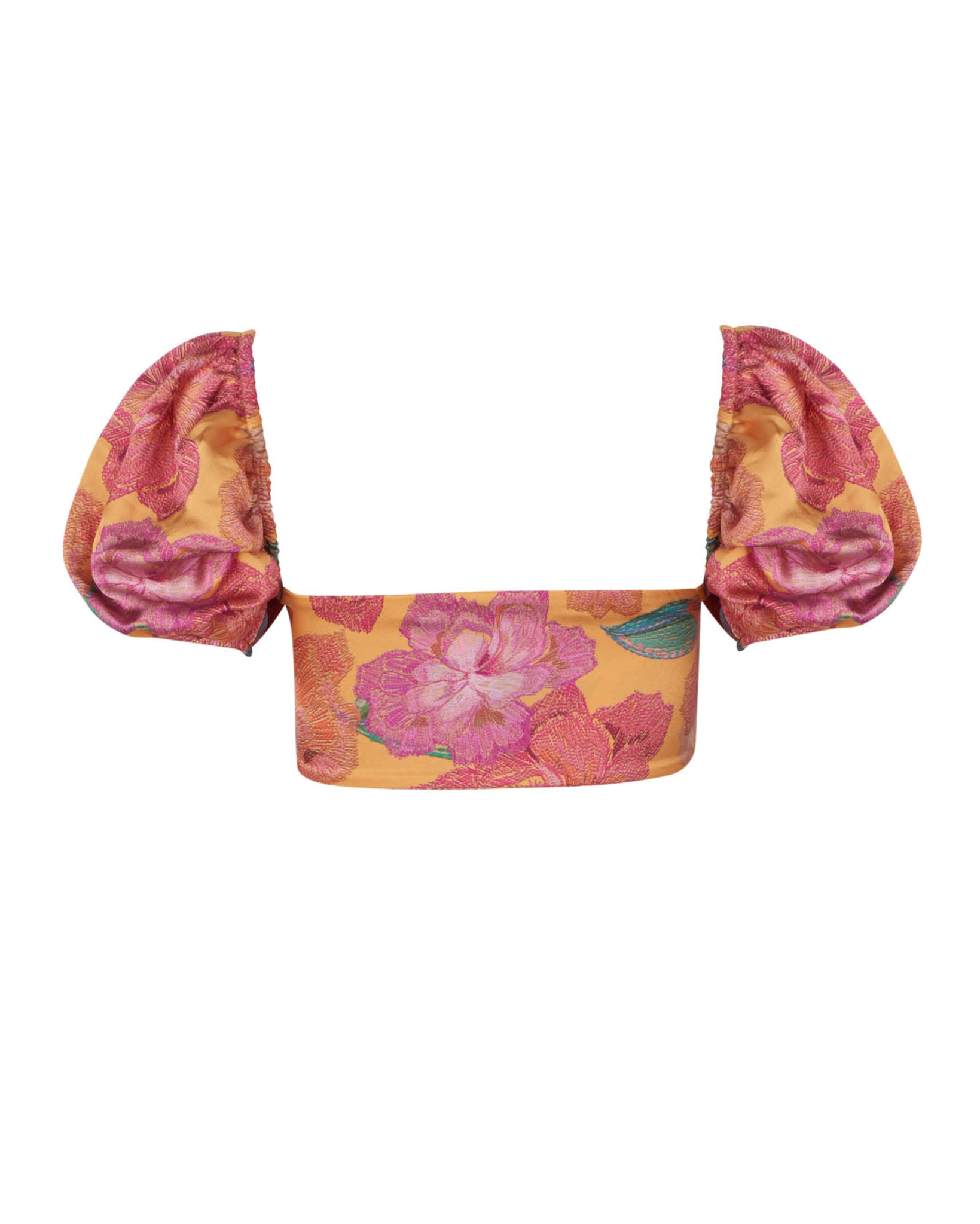 Nelly Orange Bloom Crop Top