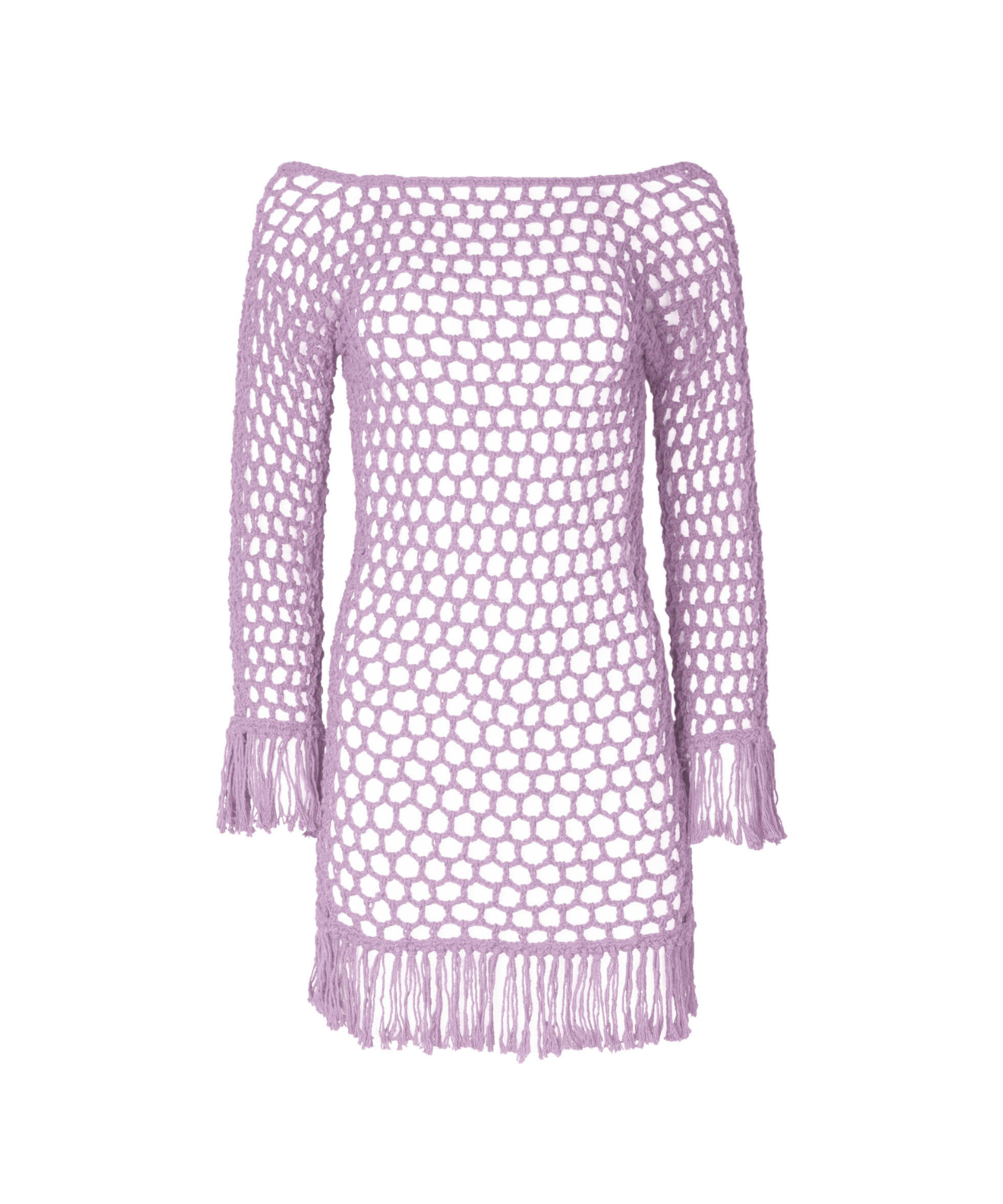 Violet Lilac Crochet Mini Dress