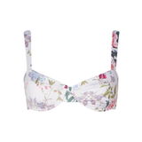 Stella White Floral Bustier Top