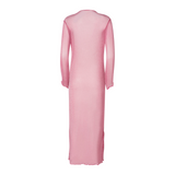 Antonia Ruffled Fuchsia Cover Up Dress