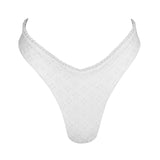 White Eyelet Sarah V-cut Bikini Bottom