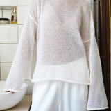 White Long Sleeve Knit Mina Top